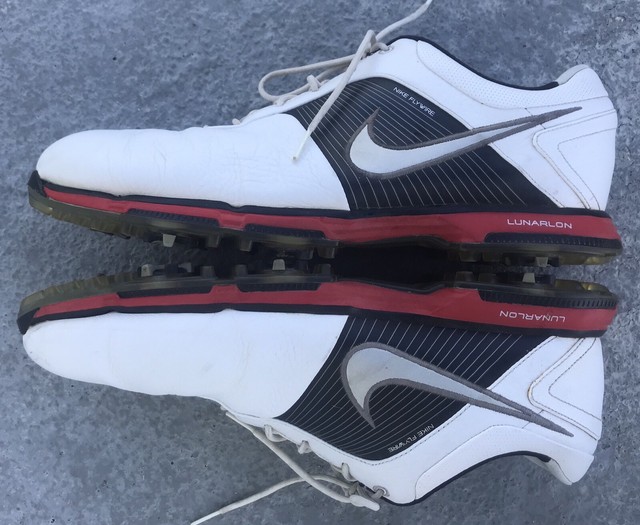 Nike Lunarlon FlyWire Leather Golf Shoes Size 12 eBay