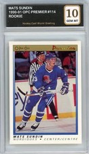 1990-91 OPC Premier #114 Mats Sundin Rookie RC Hockey Graded Mint HCWG 10