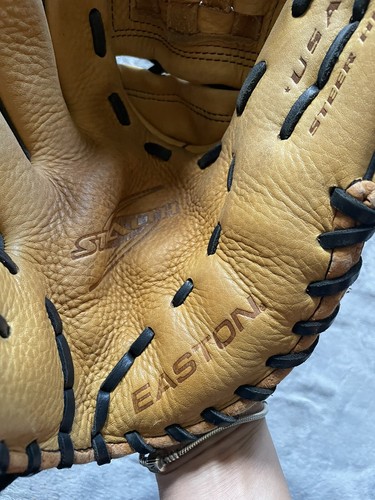 Easton Stealth 13" Baseball Glove Tan/Black SS131 Steer Hide USA LHT - Picture 9 of 17