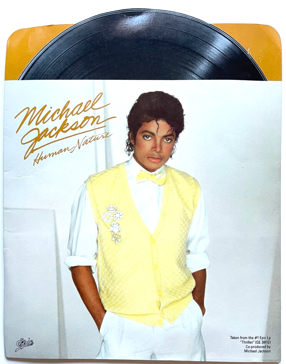 VINTAGE 1983 MICHAEL JACKSON HUMAN NATURE POPFOLIO 2 POCKET SCHOOL