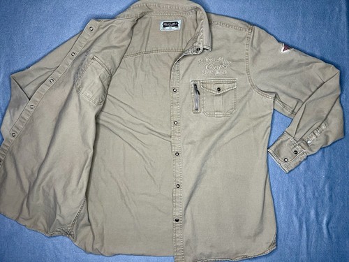 Blac Label Western Shirt Mens 2XL Cowboy Pearl Snap Embroidered Must Cheat Death - Picture 17 of 24