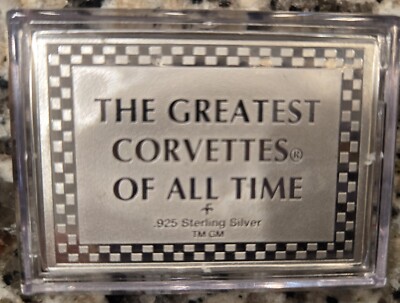 1958 Corvette 925スターリングシルバー Franklin Mint 1958 Corvette ~.925 SOLID SILVER INGOT~ W/Hard Case
