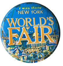 New York World's Fair 1964-1965 Pinback Button 3.5" I WAS THERE