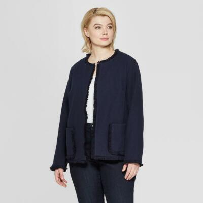 Ava & Viv Women's Plus Size Rain Jacket - Burgundy - (X