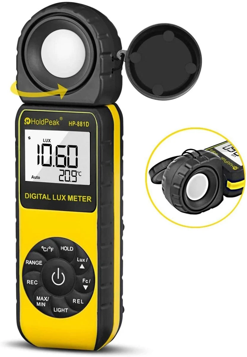 Digital Lux Light Meter Illuminance LCD Luxmeter Tester 0.1 400000Lux Handheld