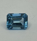 11Ct Natural Swiss Blue Topaz Emerald Cut Loose Gemstone Vivid Blue Stone — photo 4