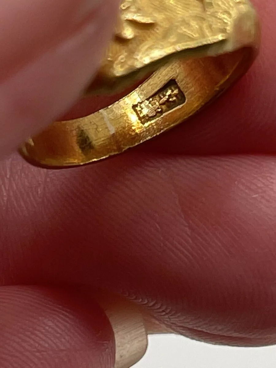 Mens 24k gold pinky best sale ring