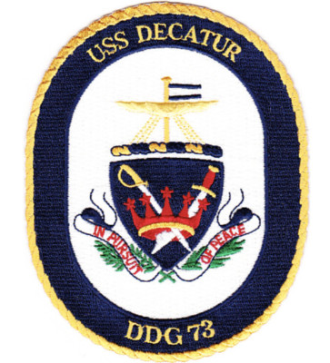 5'' NAVY USS DDG-73 DECATUR EMBROIDERED PATCH