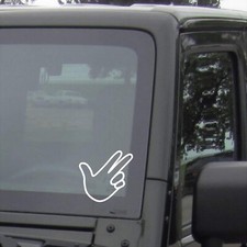 Wave Sign Decal Vinyl Sticker For Jeep Wrangler Wall Laptop White 4 Wave Sign Decal Vinyl Sticker For Jeep Wrangler Wall Laptop White 4