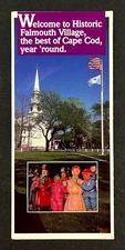 1990s Falmouth Village Cape Cod Massachusetts Tourism Vintage Travel Brochure