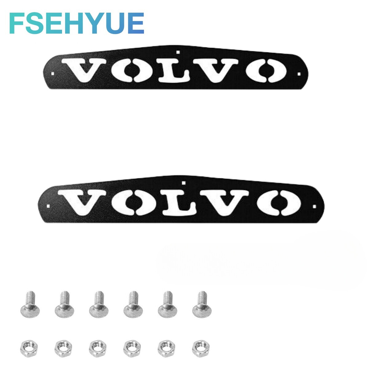 Chrome Volvo Mud Flap Plates Bottom VNL Semi Truck 24