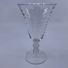 Glastonbury Lotus #80 Ringed Optic Water / Ice Tea 6 3/4” Tall 10 oz