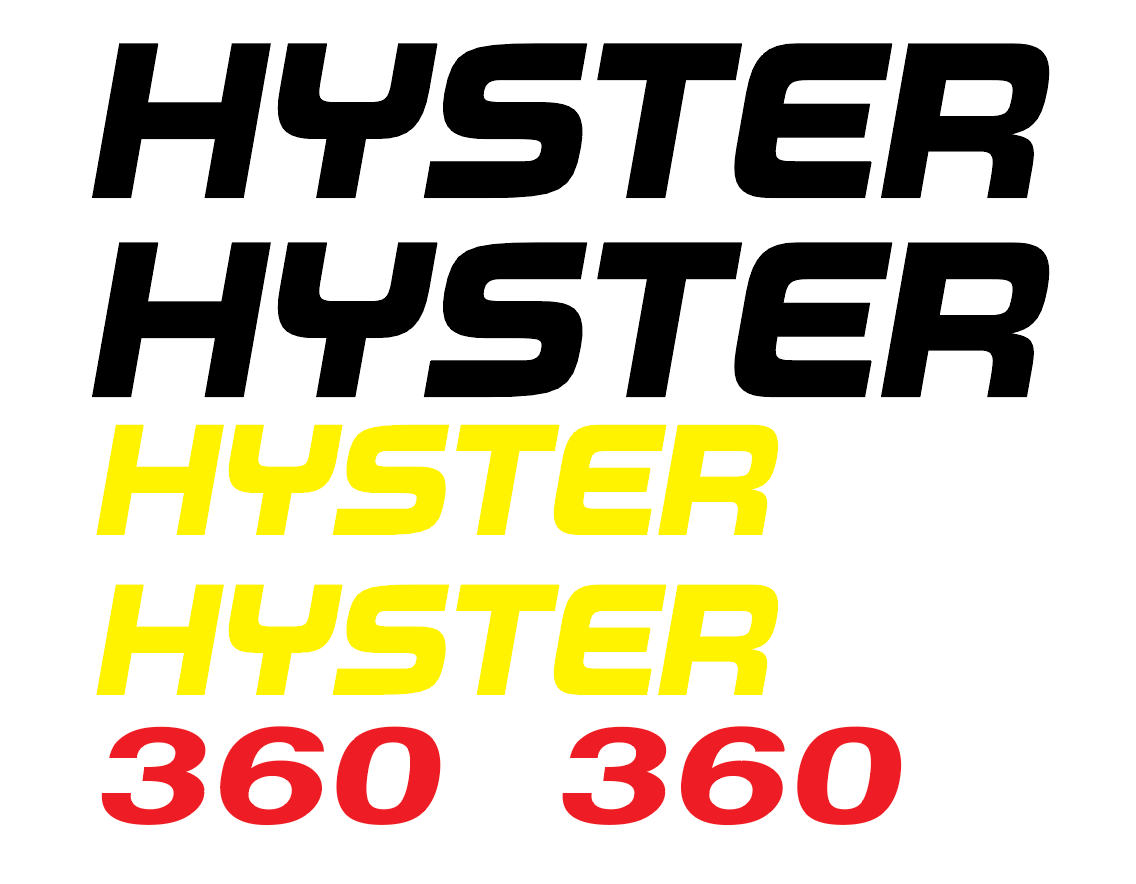 Hyster 360 Forklift Decal Sticker Kit eBay