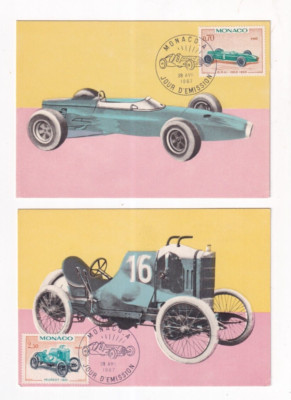 MONACO 1967 - 10 COOPER CLIMAX COMMEMORATIVE POSTCARDS