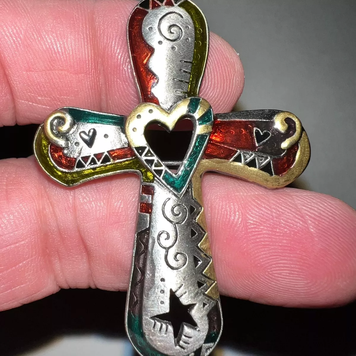 Cross brooch pin sale