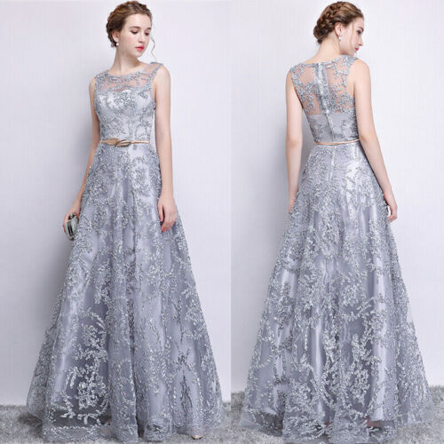 New Elegant Evening Formal Party Ball Gown Prom Bridesmaid Long Party Dress - Picture 5 of 12
