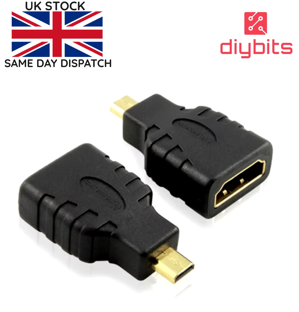 Rocketfish Micro-HDMI & Mini-HDMI To HDMI Adapter Cable – 4K 1080p, Gold Plated, RF-G1175