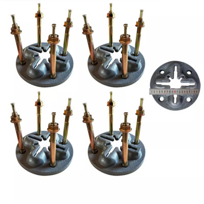 Lot 4 Auto Body Floor Anchor Pot Set DIY 10 Ton Hold Chain Slots In Ground Slot