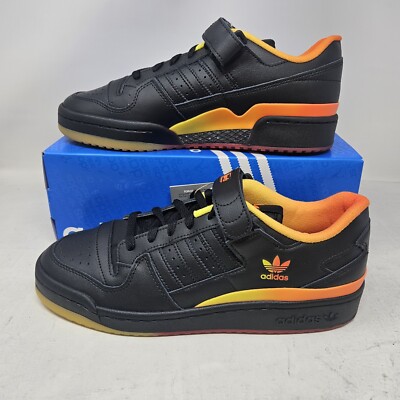 Men's Adidas Originals Forum Low Casual Leather Black Shoes / FZ5891 / Size 11