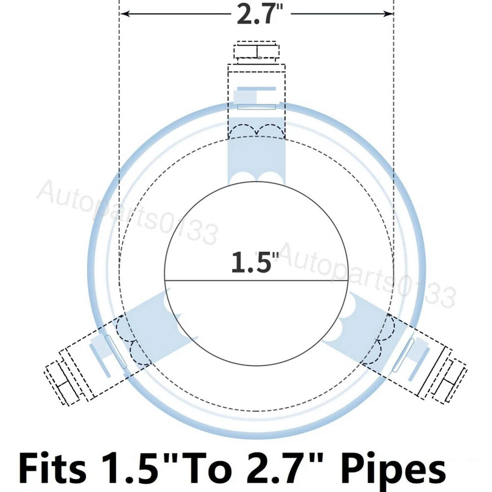 For Ford Taurus Sedan Car Exhaust Pipe Tip Rear Tail Throat Muffler Stainless Foto 3 de 4