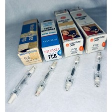 4 Vintage Projector Light Bulb FCB 600W 120V Westinghouse GE Sylvania Quartzline