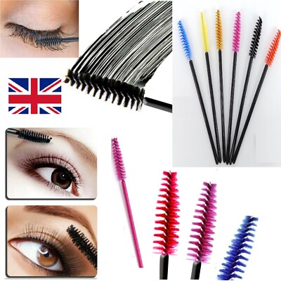 Einweg Mascara Stäbe Wimpernbürsten Set Verlängerung Spoolie Applikator 500 Stück