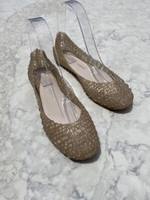 Mini Melissa Campana Shoes Jelly Flats Gold Glitter Ballet 33 EU/ 2