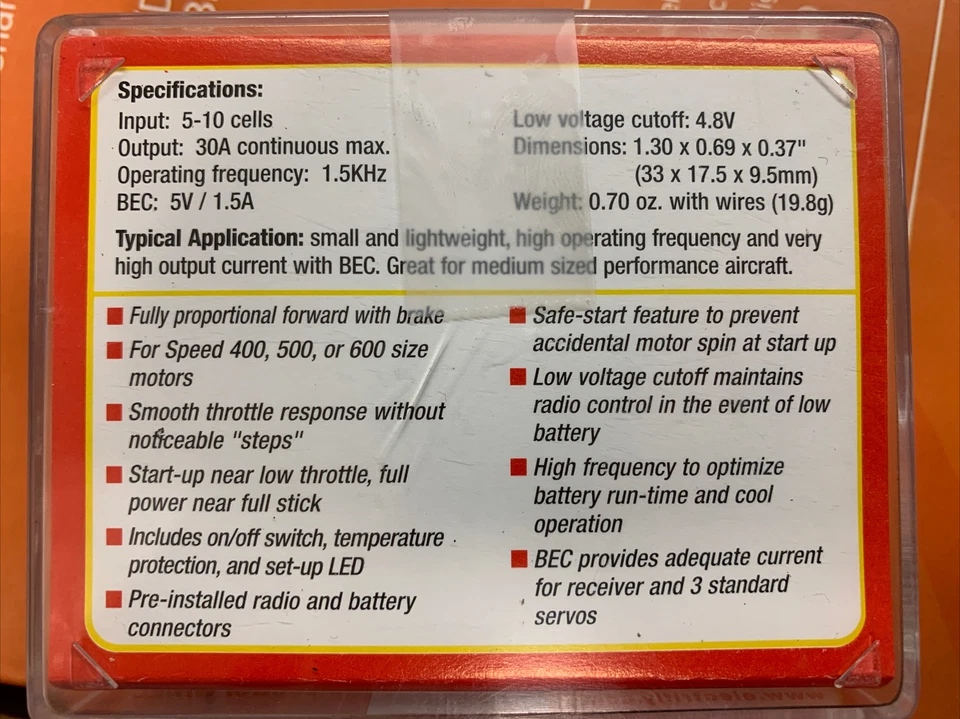 Great Planes GPMM2030 C-30 ESC • - Image 3 of 3