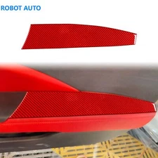 For Chevrolet Corvette C7 2014-2019 Red Carbon Fiber Co-pilot Door Armrest Panel