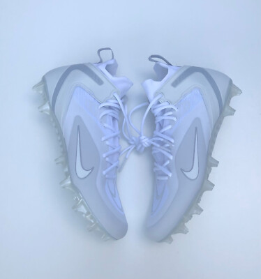 Nike Alpha Huarache 8 Elite LAX Lacrosse White CW4440-110 Men's Size 12 New
