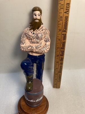 CHARLIE WELLS SIGNATURE INKED BREWMASTER Draft beer tap handle. ENGLAND.