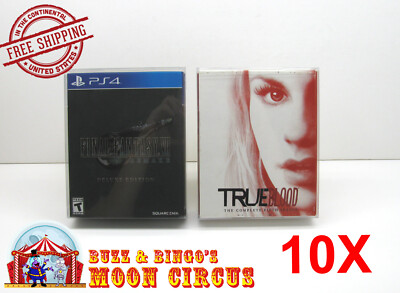 10x BLU-RAY 4K UHD MOVIE - OVERSIZED BOX SET (SIZE B4O E) - CLEAR PROTECTIVE BOX