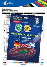 GERMANY v SCOTLAND 14 June 2024 EURO FAN (blue cover) 12 pg + OFFICIAL LINESUP