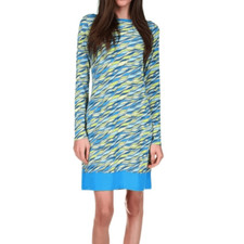 Michael Kors Long Sleeve Border Dress, Limeade, Size S, NWT
