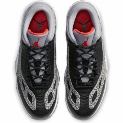 Nike Air Jordan 11 Retro Low Top IE Black Cement Shoes Basketball