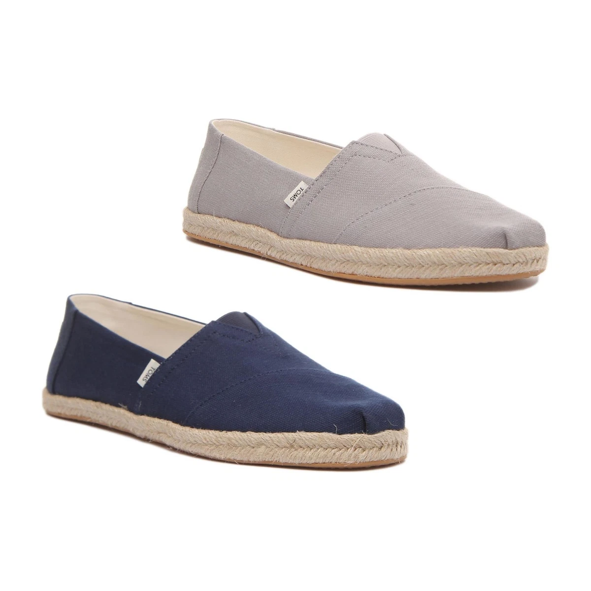 Toms Alpargata Rope Mens Slip On Vegan Espadrilles In Grey Size US