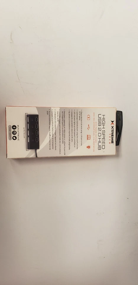 Xtreme Cables 4 Port USB 2.0 Hub w/ LED indicators and Power Switches -Black LED - Image 4 of 4