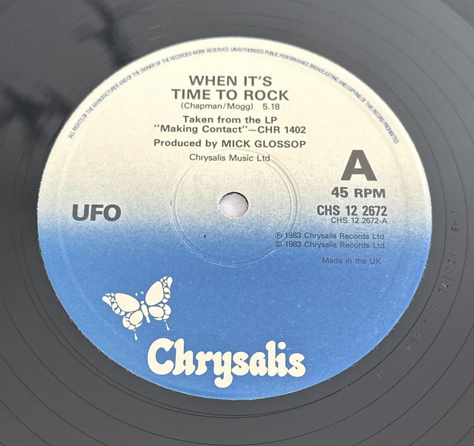 UFO  - 'When It's Time To Rock' - 12''  Single- 1983 Uk A2-B1 EX / EX CONDITION - Image 4 of 4