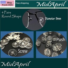 4 pairs eyeglass NOSE PADS Round High Quality SILICONE screws push  US Seller