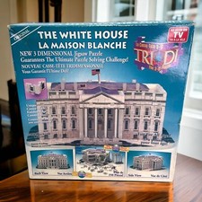 Tri-Di 3D Puzzle The White House 350 Foam Backed Pieces 1994 USA Patriotic Cool