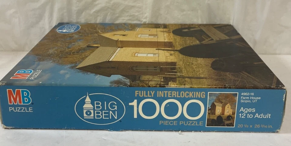 Vintage MB Big Ben Puzzle 1000 pc - 20 1/8” x 26 3/16” - No Missing Pieces - Image 4 of 4