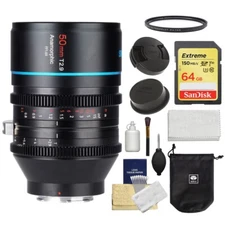 Sirui 50mm T2.9 Full Frame 1.6xAnamorphic Lens |CanonRF +Memory Card+Accessories
