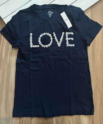 J. Crew Women's ''Flower Love'' Graphic T Shirt
