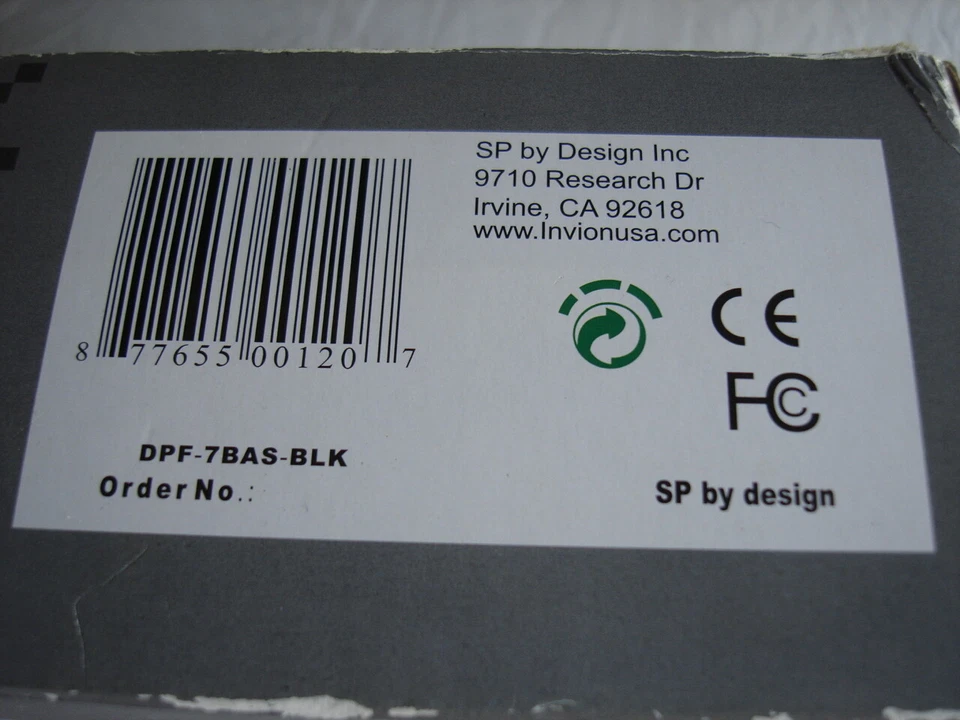 Marco de fotos digital Plug & Play InVion 7" 128 MB memoria interna nuevo en caja Foto 3 de 4