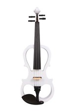 New Electric Violin with solid wood white color Violin Case Bow 100 Hand Made