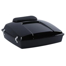 Vivid Black Razor Pack Trunk Chopped Backrest Fit Fit For Harley Touring 97-13
