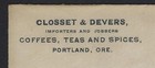 1895 U.S. Advertising Cover - Closset & Devers, Portland, OR to Walla Walla, WA — photo 5