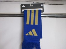ITALY ADIDAS ADULT SOCCER TEAM SCARF ONE SIZE NWT BLUE W/FRONT BACK LOGOS
