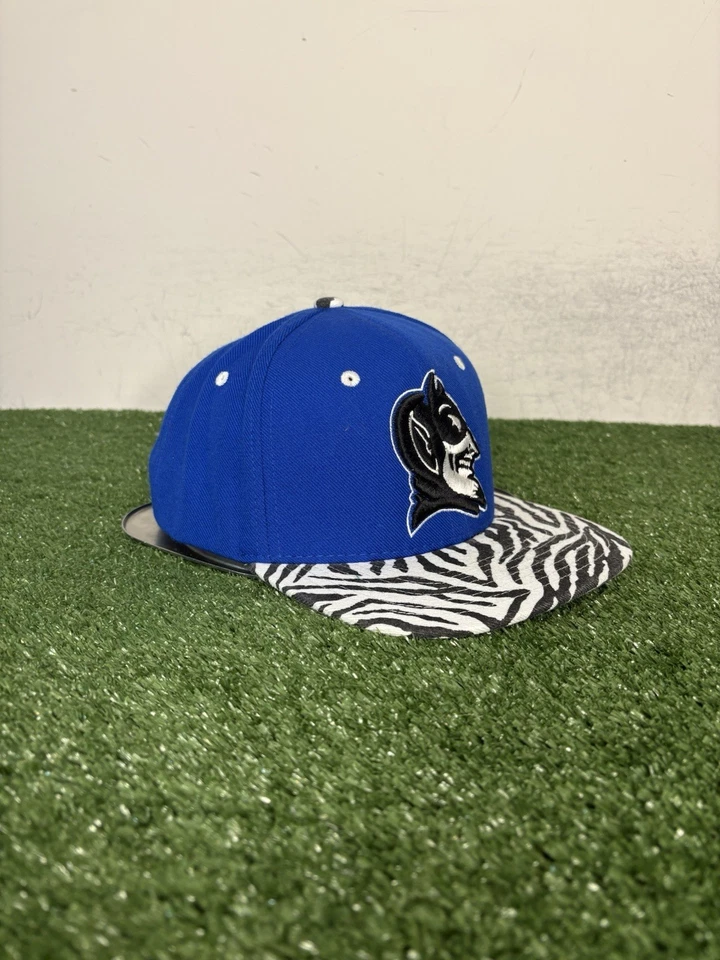 Duke Blue Devils hat cap snap back blue black Zubaz Zephyr Y2K wool vintage mens - Image 2 of 4