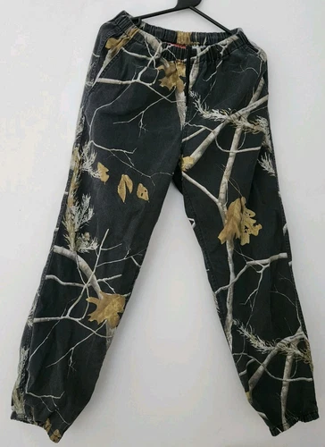 Pantalon FW17 Supreme Realtree camouflage flanelle taille S petit pantalon noir